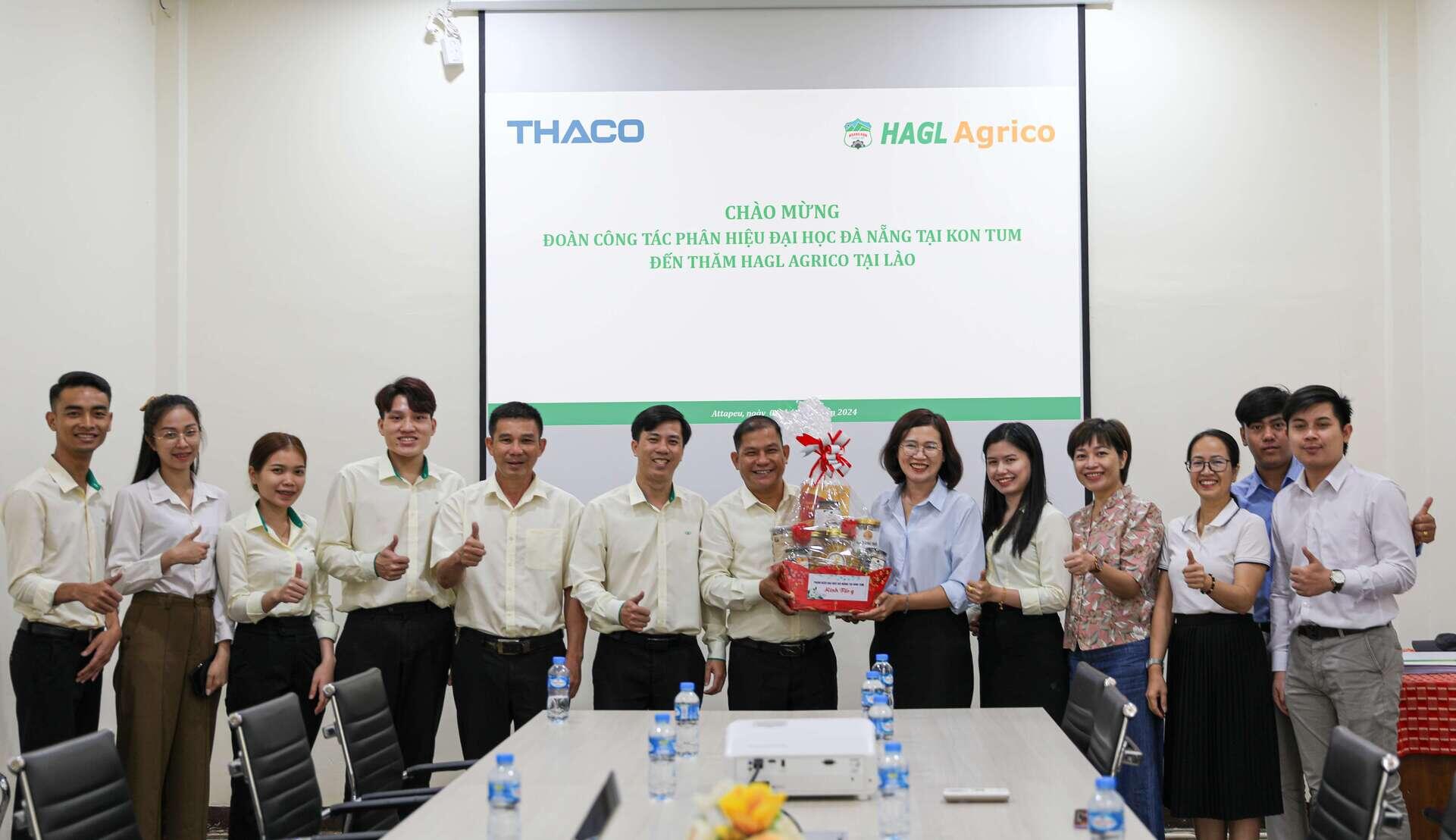 Đoàn công tác Phân hiệu Đại học Đà Nẵng thăm, làm việc tại KLH HAGL AGRICO Lào